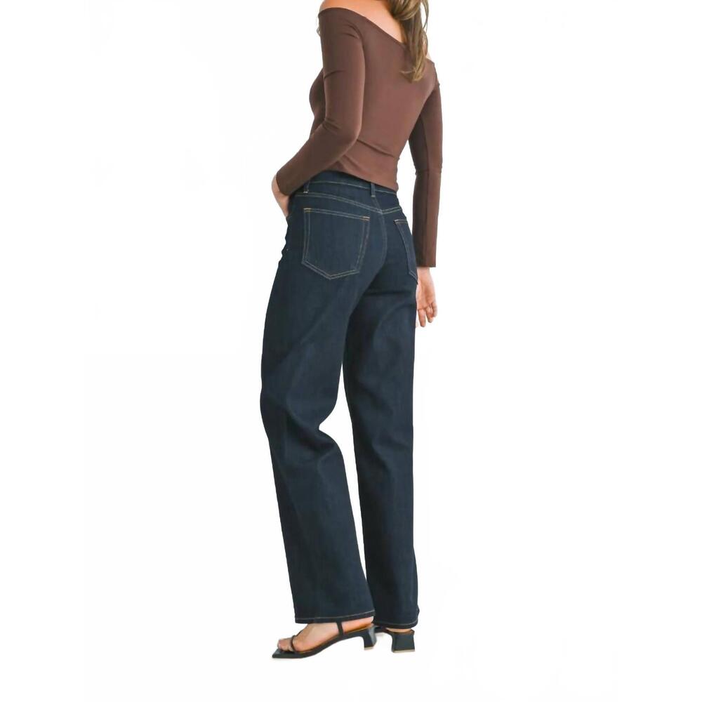 Just Black Dark Indigo Wide Leg Jeans - Picture 4 of 5